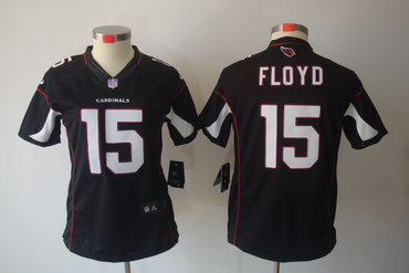 Women NEW NFL Arizona Cardinals 15 Floyd Black Jerseys