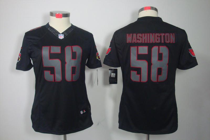 Women NEW NFL Arizona Cardinals 58 Daryl Washington Impact Limited Black Jerseys