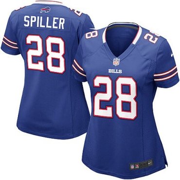 Women NEW NFL Buffalo Bills 28 C.J. Spiller Blue Jerseys