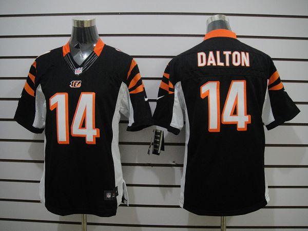 Women NEW NFL Cincinnati Bengals 14 Andy Dalton Black Jerseys
