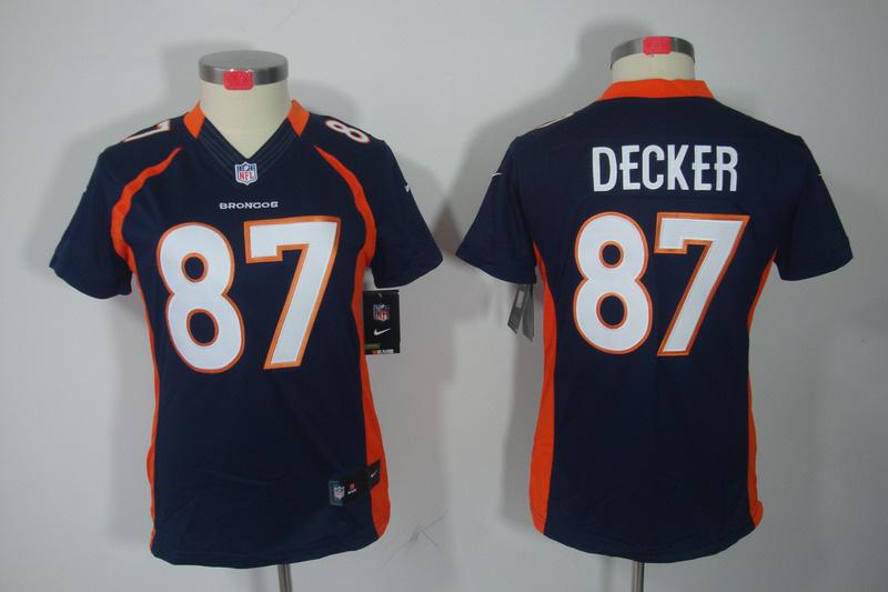 Women NEW NFL Denver Broncos 87 Eric Decker Blue Jerseys