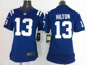 Women NEW NFL Indianapolis Colts 13 T.Y. Hilton Blue Jerseys