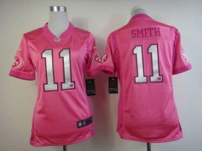 Women NEW NFL San Francisco 49ers #11 Alex Smith Pink Jerseys(love's)