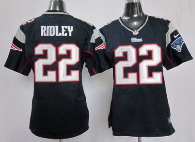 Women NEW New England Patriots 22 Stevan Ridley Blue Jerseys