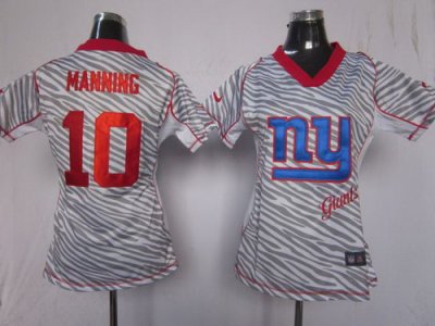2012 Women NEW NFL New York Giants 10 Eli Manning  FEM FAN Zebra Jerseys