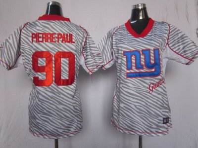2012 Women NEW NFL New York Giants 90 Jason Pierre-Paul FEM FAN Zebra Jerseys