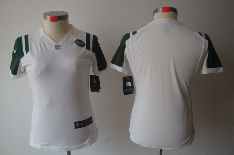 Women NEW New York Jets Blank White Jerseys