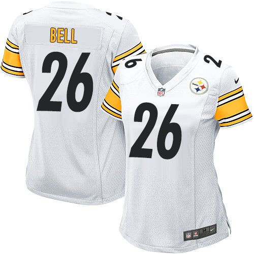 Women NEW Pittsburgh Steelers #26 Le'Veon Bell White Stitched NFL Elite Jersey
