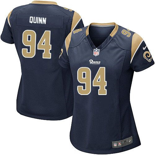 Women NEW Rams #94 Robert Quinn Navy Blue Team Color Stitched NFL Elite Jersey