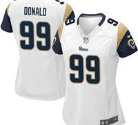 Women NEW Rams #99 Aaron Donald White Stitched NFL Elite Jersey