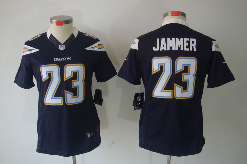Women NEW San Diego Chargers 23 Jammer Dark Blue Jerseys