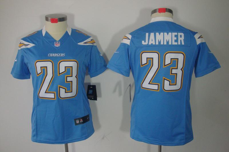Women NEW San Diego Chargers 23 Jammer Lt.Blue Jerseys