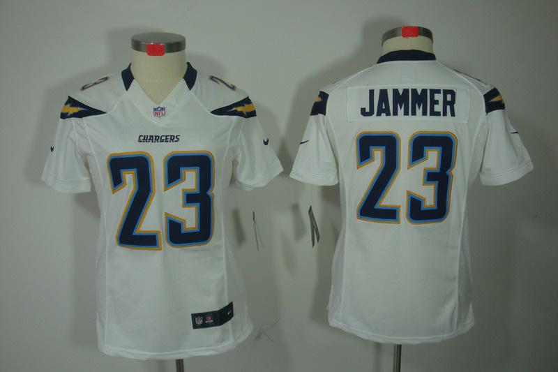 Women NEW San Diego Chargers 23 Jammer White Jerseys