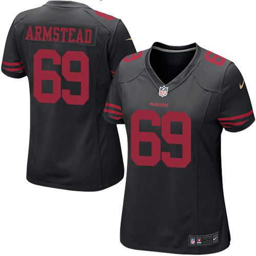 Women NEW San Francisco 49ers #69 Arik Armstead Black Alternate Stitched NFL Elite Jersey