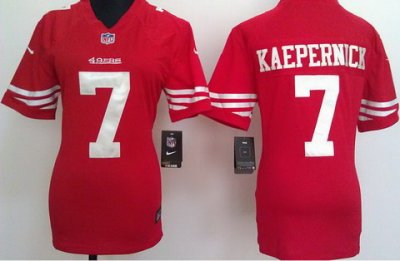 Women NEW San Francisco 49ers Colin Kaepernick Red Jerseys