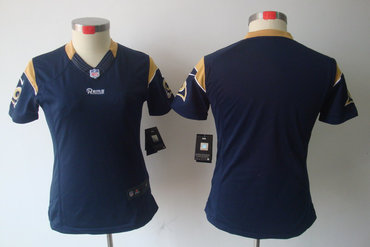 Women NEW St. Louis Rams Blank Blue Jerseys