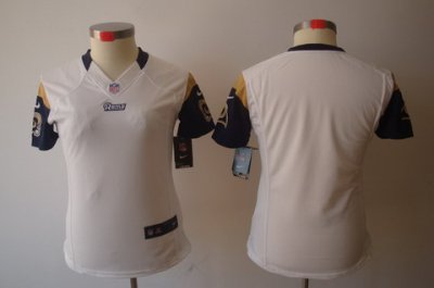 Women NEW St. Louis Rams Blank White Jerseys