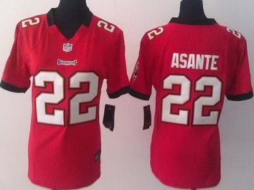 Women NEW Tampa Bay Buccaneers 22 Larry Asante Red NFL Jerseys