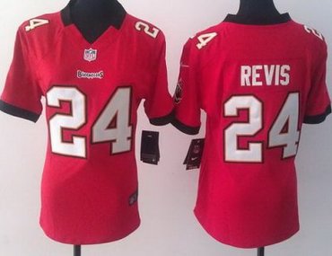 Women NEW Tampa Bay Buccaneers 24 Darrelle Revis Red NFL Football Jerseys