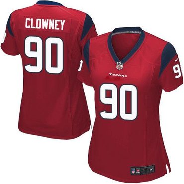 Women NFL Houston Texans #90 Jadeveon Clowney Red Jersey
