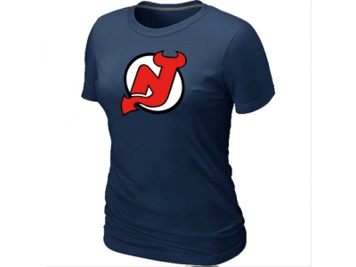 Women NHL New Jersey Devils Big & Tall Logo D.Blue T-Shirt Women NHL New Jersey Devils Big & Tall Logo D.Blue T-Shirt