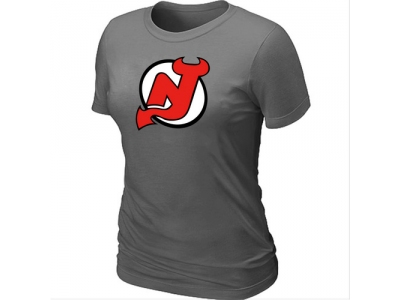 Women NHL New Jersey Devils Big & Tall Logo D.Grey T-Shirt Women NHL New Jersey Devils Big & Tall Logo D.Grey T-Shirt