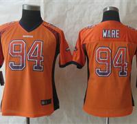 Women New Denver Broncos #94 DeMarcus Ware Drift Fashion Orange Elite Jerseys