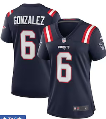 Women New England Patriots #6 Christian Gonzalez Navy Vapor Limited Jersey Women New England Patriots #6 Christian Gonzalez Navy Vapor Limited Jersey