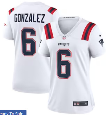 Women New England Patriots #6 Christian Gonzalez White Vapor Limited Jersey Women New England Patriots #6 Christian Gonzalez White Vapor Limited Jersey