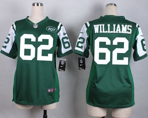Women New Jets #62 Leonard Williams Green Team Color Stitched NFL Elite Jersey