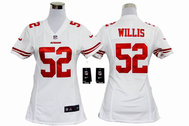 Women NEW NFL San Francisco 49ers 52 Patrick Willis White Jerseys