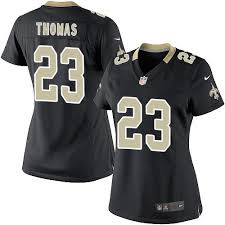 Women New New Orleans Saints 23 Pierre Thomas black Jerseys