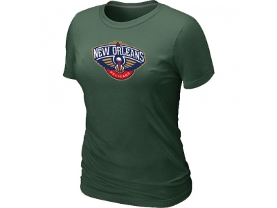 Women New Orleans Pelicans Big & Tall Primary Logo D.Green T-Shirt