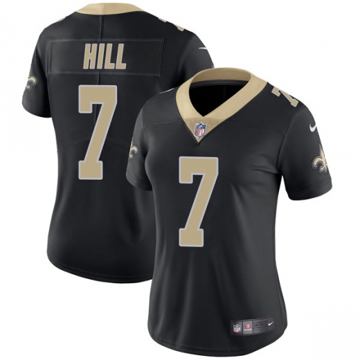 Women New Orleans Saints #7 Taysom Hill Nike Vapor Untouchable Limited Black Jersey