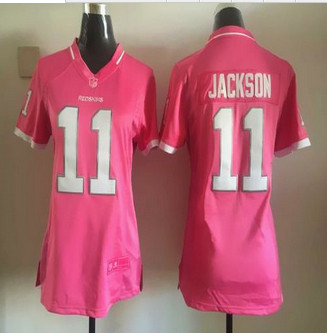 Women New Redskins #11 DeSean Jackson Pink NFL Elite Bubble Gum Jersey