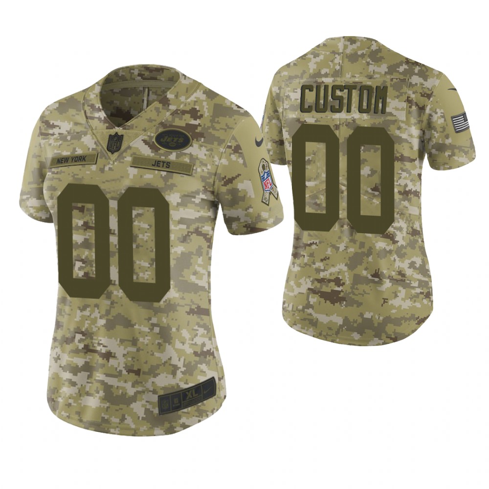 Women New York Jets Custom Camo 2018 Salute To Service Limited Jersey Women New York Jets Custom Camo 2018 Salute To Service Limited Jersey
