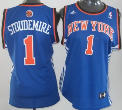 Women New York Knicks 1# STOUDEMIRE Blue Swingnman NBA Jerseys