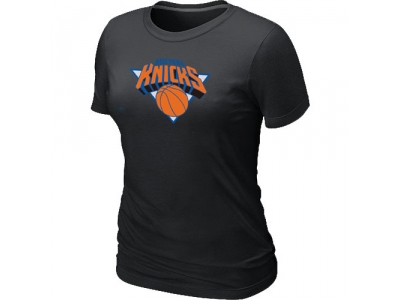 Women New York Knicks Big & Tall Primary Logo Black T-Shirt Women New York Knicks Big & Tall Primary Logo Black T-Shirt