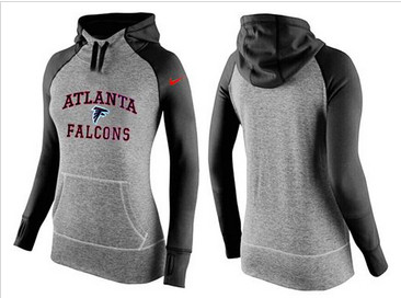 Women Nike Atlanta Falcons Performance Hoodie Grey & Black_2 Women Nike Atlanta Falcons Performance Hoodie Grey & Black_2