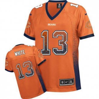 Women Nike Bears #13 Kevin White Orange Alternate Stitched NFL Elite Drift Fashion Jersey
