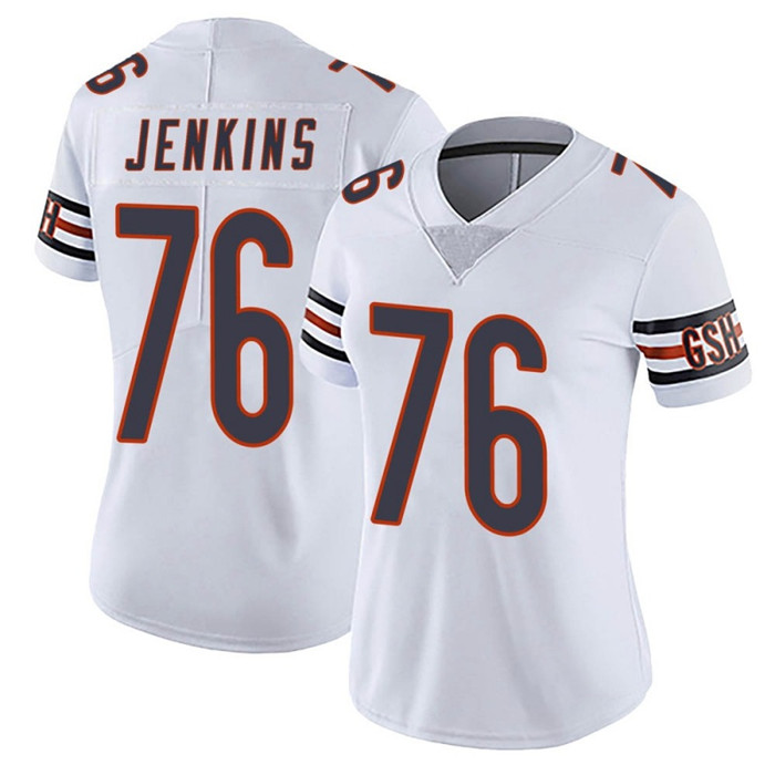 Women Nike Bears #76 Teven Jenkins White Vapor Untouchable Limited Women Jersey Women Nike Bears #76 Teven Jenkins White Vapor Untouchable Limited Women Jersey