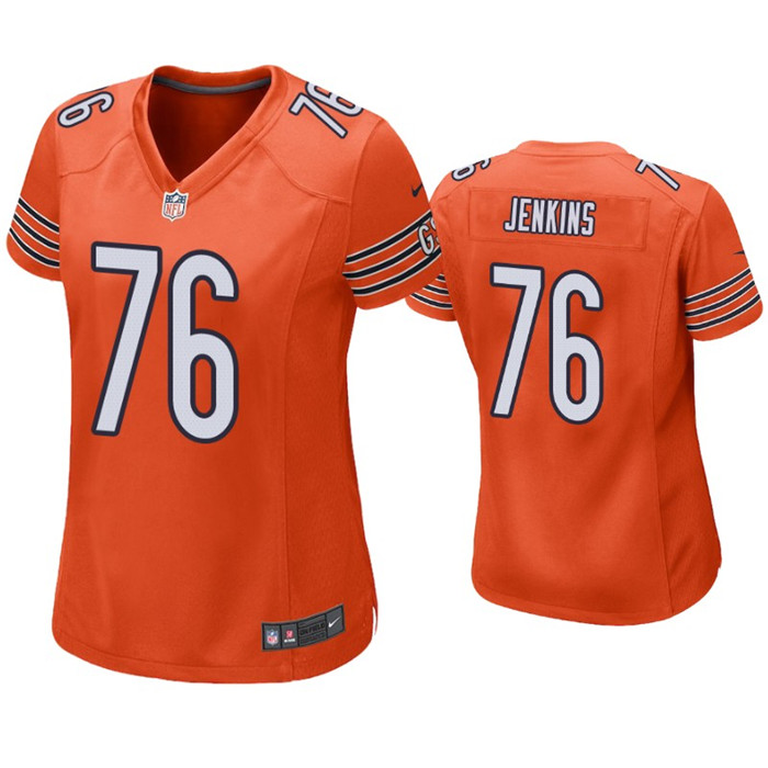 Women Nike Bears #76 Teven Jenkins orange Vapor Untouchable Limited Women Jersey Women Nike Bears #76 Teven Jenkins orange Vapor Untouchable Limited Women Jersey