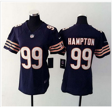 Women Nike Bears #99 Dan Hampton Navy Blue Team Color Stitched NFL Elite Jersey