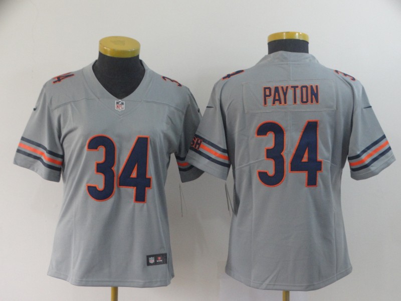 Women Nike Bears 34 Walter Payton Gray Women Inverted Legend Limited Jersey Women Nike Bears 34 Walter Payton Gray Women Inverted Legend Limited Jersey