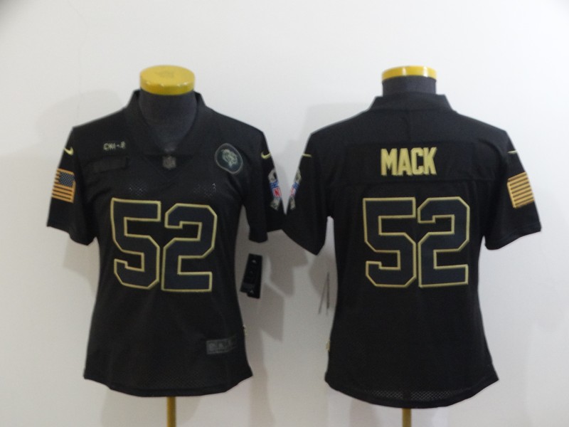 Women Nike Bears 52 Khalil Mack Black Women 2020 Salute To Service Limited Jersey Women Nike Bears 52 Khalil Mack Black Women 2020 Salute To Service Limited Jersey