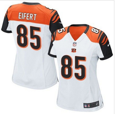 Women Nike Bengals #85 Tyler Eifert White Stitched NFL Elite Jersey