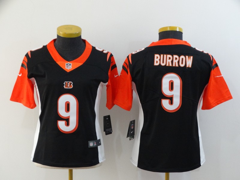 Women Nike Bengals 9 Joe Burrow Black Women 2020 NFL Draft First Round Pick Vapor Untouchable Limited Jersey Women Nike Bengals 9 Joe Burrow Black Women 2020 NFL Draft First Round Pick Vapor Untouchable Limited Jersey