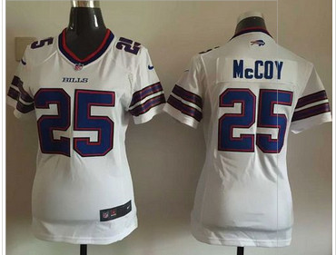 Women Nike Bills #25 LeSean McCoy White Stitched NFL Elite Jersey