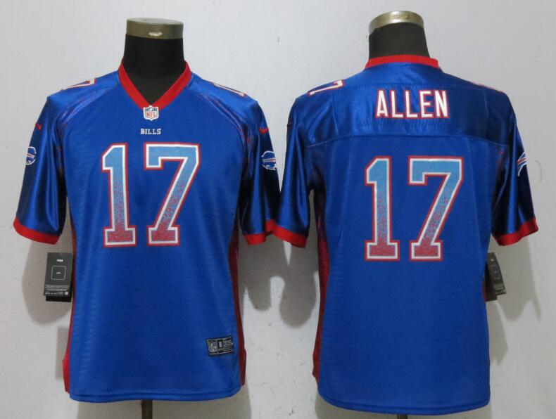 Women Nike Bills 17 Josh Allen Blue Women Drift Fashion Jersey