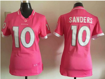 Women Nike Broncos #10 Emmanuel Sanders Pink Stitched NFL Elite Bubble Gum Jersey